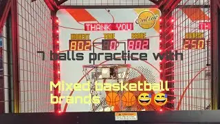 Street Basketball arcade 7 balls 802 scores (almost 100% accuracy, mixed brand balls)