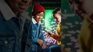 Childhood Wonder Kids Discover Magical Glowing Fish at Night