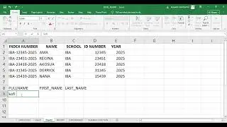 How to use Flashfill. #excel #databaseworld #excelfunction #exceltips #education