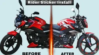 Rider Bike Sticker Install || Rider Motorcycle Ke Sticker Kes Lagaen || Qamar Bike Restoration