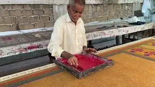 Learn block printing step by step! 🖌️✨ #DIYPrinting #CraftingJoy #TextileDesign #EasyTutorial