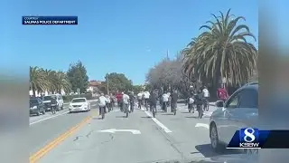 Salinas police said three kids have been arrested after a group of around 25 to 30 kids were alle...