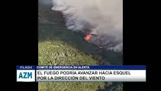 El fuego podr&iacute;a avanzar hacia Esquel por la direcci&oacute;n del viento