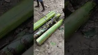 #Banana 🍌 Boat making #banana#fisherman#Fishery