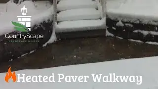 Heated Paver Walkway in Western Mass. by CountryScape, LLC
