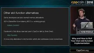 CppCon 2018: Том Пул &laquo;Зачем и как создавать собственную реализацию std::function&raquo;