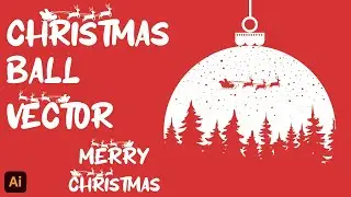 Merry Christmas | Christmas Ball Vector in Illustrator | Illustrator | SAS