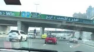 4K Dubai Skyscraper Drive | Dubai Harbour - Sheik Zayed Rd - Downtown Dubai  - Morning Drive