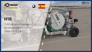 HOFMANN - Roadmarking Machine H18 - Cold paints Airspray (pressurized container)  glass bead gun