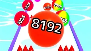 Ball Run 2048 🏈 l🔥Mega Race l Run 3D Challenge Game Play (2024)