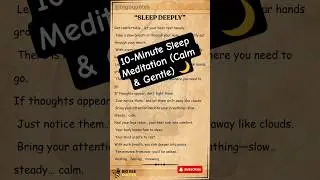 10-Minute Sleep Meditation (Calm & Gentle) 🌙#sleep #meditation #relax #peace #shorts #nightroutine