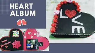 Heart scrapbook card | Photo album ideas | Album ideas | scrapbook making ideas | Photo card ideas