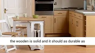 Drop Leaf Dining Table 4 Chairs Extendable Extending Wooden Furniture Small Space Saving Breakfast