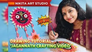 Wall Hanging Jagannath Craft Video #jagannath #jagannathcraft #drawingideas #sambalpuri #drawing 