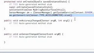 Android Application Development Tutorial   126   Setting up Sensor Manager