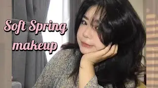 SOFT SPRING Makeup look for ROUND FACE AND MONOLIDS🌸