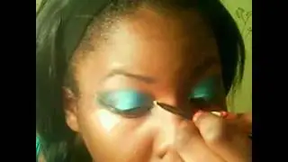 Smoked Teal Eyes and Bold Pink Lips (Maybelline Color Tattoo)