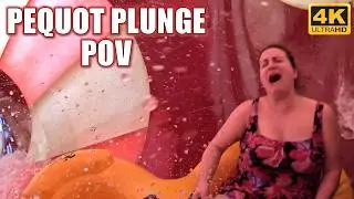 Pequot Plunge POV (4K 60FPS, Backward), Great Wolf Lodge Foxwoods Funnel & Bowl Slide | No-Copyright