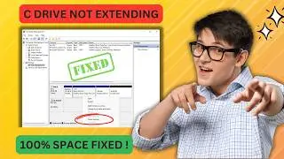 Fix C Drive Not Extending in Windows | Unallocated Space Issue Solved (No Software Needed!)