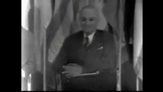 President Truman makes first coast to coast TV broadcast