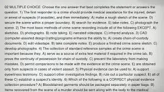 02 MULTIPLE CHOICE. Choose the one answer that best completes the statement or answers the question.