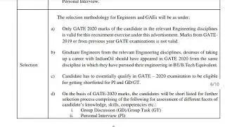 IOCL Recruitment through GATE 2020||male&female||AK Connecting communication