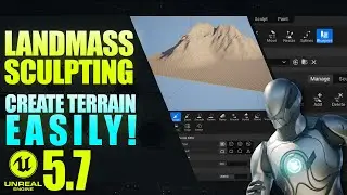 UE5 Landscape Sculpting Tutorial | How to Create Terrain & Mountains Using Landmass Plugin