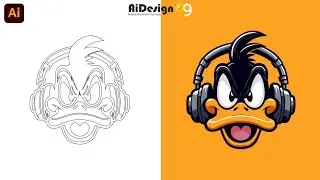 Adobe Illustrator Beginner Tutorial - Create a vector Duck from sketch