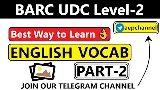 BARC UDC Level-2 | English Vocabulary with Images | Part-2
