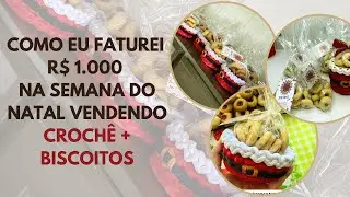PAP Mini cachep&ocirc; de croch&ecirc; em fio de malha para vender no Natal