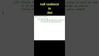 null coalesce In #dotnet - #telugu #techboxtounbox