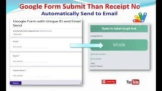 How to Automatically Send a Receipt Number via Email After Google Form Submission | Advanced Goog...