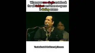 When you use single notebook for all subjects 🤣 #relatable #exam