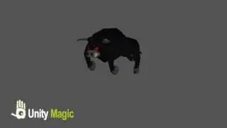 Animated bull Unity Asset