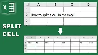 How to split  cells in excel shortcut formula
