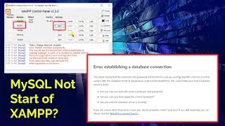 Error Establishing A Database Connection | MySQL Not Start of Xampp | @AZTutorials