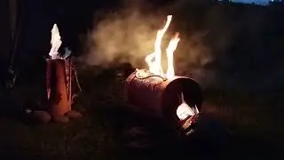 Portable Janere BBQ LIGHT wood fire log - Swedish torch