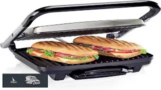 Hamilton Beach Panini Press Sandwich Maker & Electric Indoor Grill Upright Storage