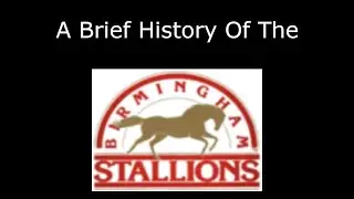 A Brief History Of The Original Birmingham Stallions