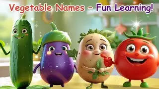 Vegetable Names for Kids  | Fun Animated Learning Video