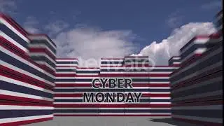 Containers with CYBER MONDAY Text and Flags of Thailand | Motion Graphics - Envato elements