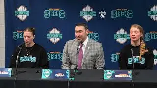 Послематчевая пресс-конференция матча NY Sirens против Vancouver Goldeneyes с участием Саванны Но...