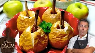 Manzanas asadas, receta facil, y rapida un postre tradicional