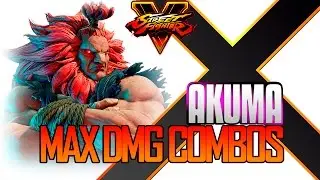 AKUMA MAX DAMAGE COMBOS SF5 / Street Fighter 5 / SFV
