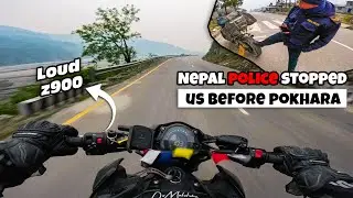 Z900 ka Tire Fat Gya Mustang, Nepal m  - Police Stopped Us - How We Reached India?