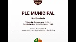 PLE MUNICIPAL - SESSIÓ ORDINÀRIA 24/11/2025