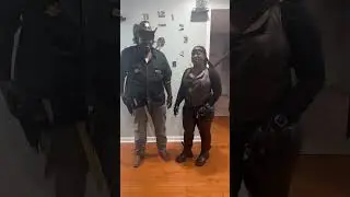The Walking Dead Michonne and Rick. #marriedlife #halloweenparty #thewalkingdeadgame#contentcreator