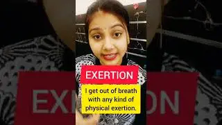 Meaning of Exertion In Hindi.#shorts #wordmeaning