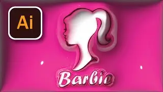 Barbie 3d logo design in illustrator. #barbie #barbielovers #logo