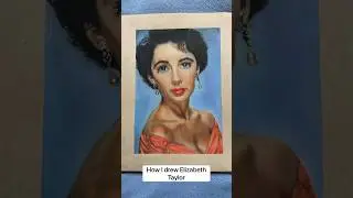 How to draw Elizabeth Taylor (pt. 1) Realistic Colored Pencil Portrait (Prismacolor Colored Pencils)